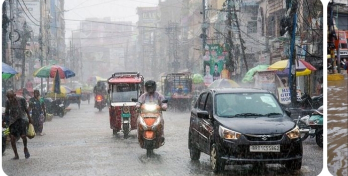 पटना मे लगातार बारिश से जनजीवन प्रभावित कई इलाको मेजलजमाव